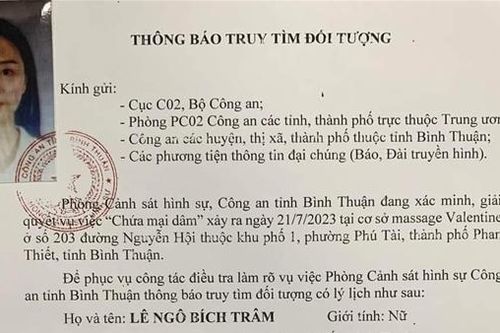 Truy tìm nữ cổ đông góp vốn cơ sở massage chứa mại dâm