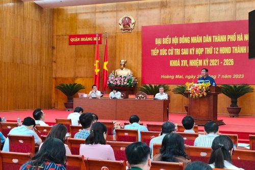 Cử tri Hoàng Mai kiến nghị nhiều vấn đề trong quản lý đô thị