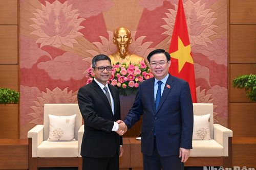 Chủ tịch Quốc hội Vương Đình Huệ tiếp Đại sứ Indonesia và Đại sứ Iran