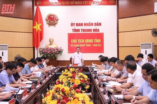 Chủ tịch UBND tỉnh tiếp doanh nghiệp định kỳ tháng 7-2023