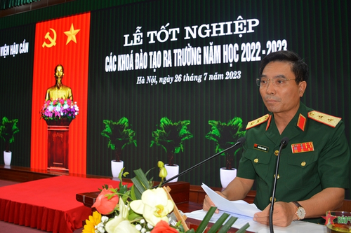 Học viện Hậu cần có 82,44% học viên tốt nghiệp loại khá, giỏi năm 2023