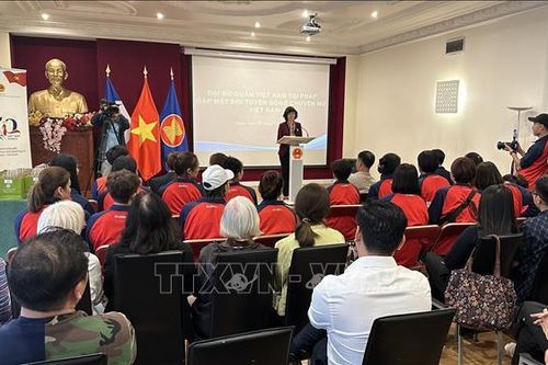 Cộng đồng người Việt tại Pháp chào đón đội tuyển bóng chuyền nữ Việt Nam