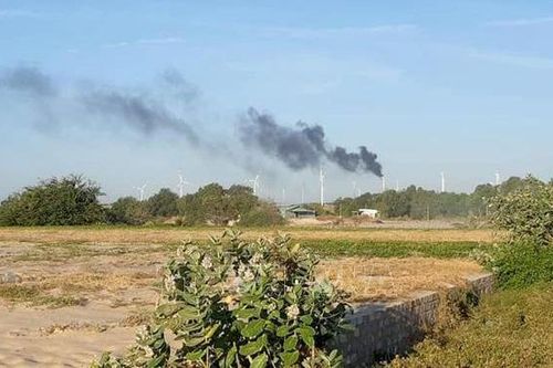Cháy tuabin điện gió tại Tuy Phong