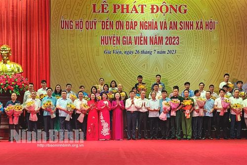 Gia Viễn phát động ủng hộ Quỹ 'Đền ơn đáp nghĩa và an sinh xã hội' năm 2023