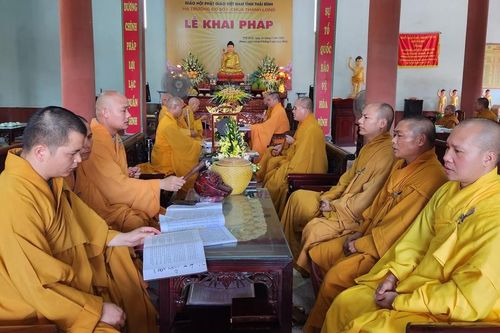 Thái Bình: Khai pháp tại 7 hạ trường trong tỉnh nhân mùa An cư kiết hạ Phật lịch 2567