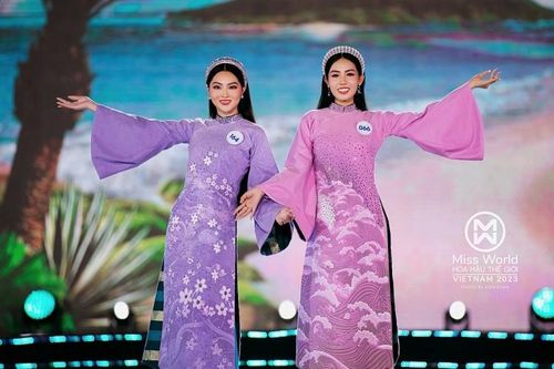 Bộ sưu tập áo dài được nhà thiết kế Việt Hùng lấy cảm hứng từ sóng biển