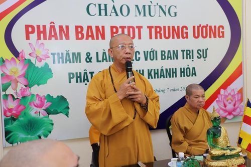 Khánh Hòa: Phân ban Phật tử dân tộc T.Ư gặp gỡ Ban Trị sự Phật giáo và các cơ quan tỉnh