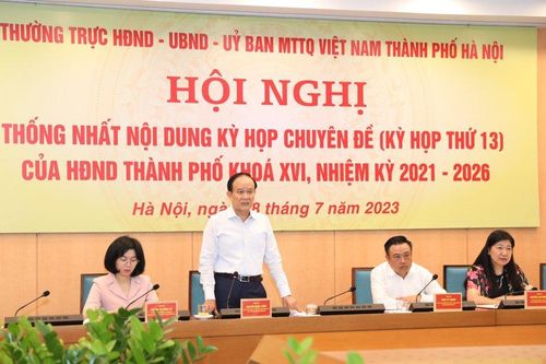 Thống nhất nội dung Kỳ họp thứ 13 (chuyên đề) của HĐND Thành phố Hà Nội