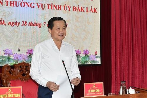 Đoàn Kiểm tra 892 của Ban Bí thư làm việc với Ban Thường vụ Tỉnh ủy Đắk Lắk