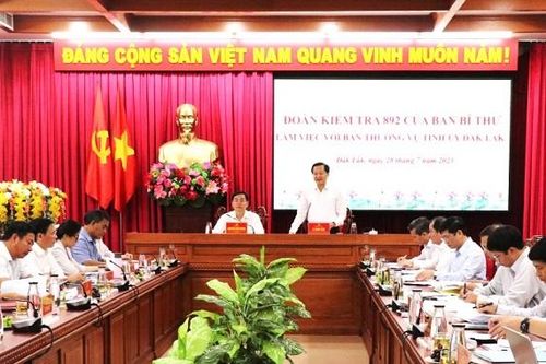 Triển khai quyết định kiểm tra của Ban Bí thư đối với Ban Thường vụ Tỉnh ủy Đắk Lắk
