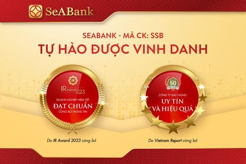 SeABank nhận giải thưởng Top 50 công ty đại chúng uy tín và hiệu quả và Ngân hàng đạt chuẩn công bố thông tin năm 2023