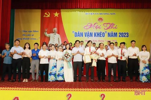 Thị trấn Phố Châu nhất Hội thi 'Dân vận khéo' huyện Hương Sơn