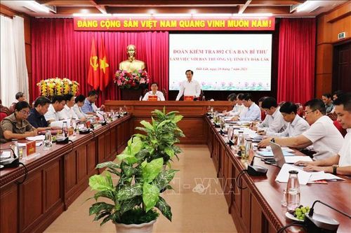 Đoàn Kiểm tra của Ban Bí thư làm việc với Ban Thường vụ Tỉnh ủy Đắk Lắk