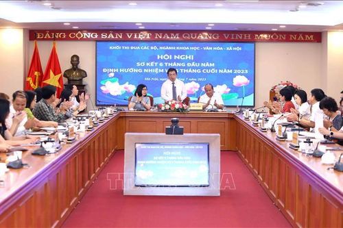 Sơ kết công tác 6 tháng khối thi đua các bộ, ngành Khoa học - Văn hóa - Xã hội
