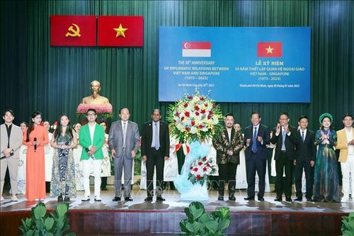 Lễ kỷ niệm 50 năm thiết lập quan hệ ngoại giao Việt Nam - Singapore tại TP Hồ Chí Minh
