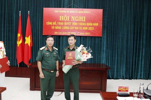 Quân đoàn 3: 15 sĩ quan được thăng quân hàm Đại tá
