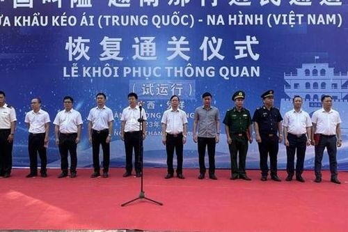 Khôi phục hoạt động thông quan tại cặp chợ biên giới Na Hình – Kéo Ái