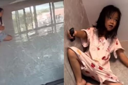 Theo dõi qua camera, người mẹ hốt hoảng khi thấy con gái trèo lên trần nhà