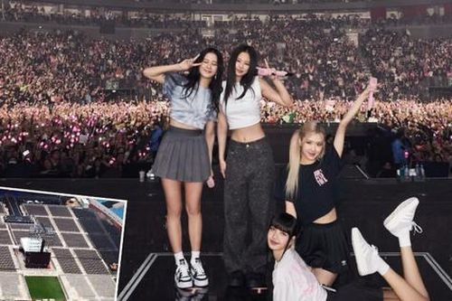 Concert BLACKPINK tại Hà Nội: Cận cảnh sân khấu trước giờ diễn, khu standing xếp đầy ghế ngồi