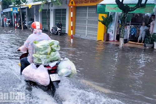 Kiên Giang: Mưa suốt đêm, thành phố Rạch Giá bị ngập nặng