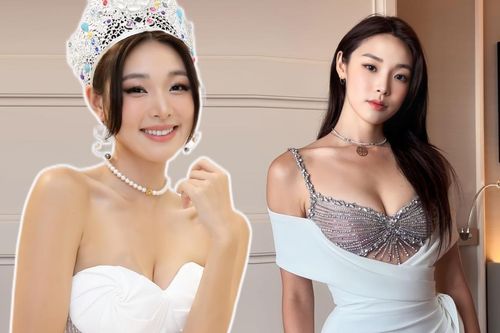 'Búp bê sống' Miss Earth o ép 'núi đôi' với đầm đính kết