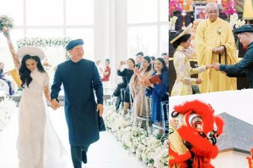 Hôn lễ truyền thống cùng màn múa lân đặc biệt của nàng dâu Việt trên đất Mỹ