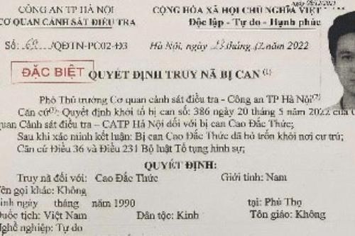 Hà Nội: Truy nã đối tượng lừa đảo chiếm đoạt 1,6 tỷ đồng