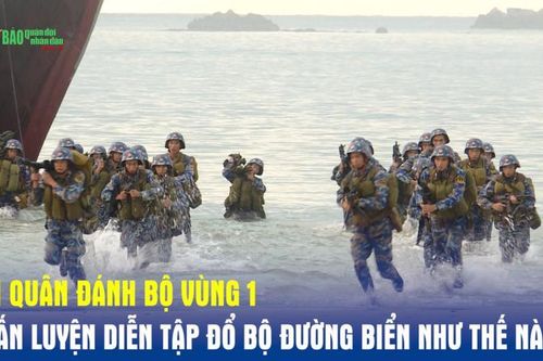 Hải quân đánh bộ Vùng 1 huấn luyện diễn tập đổ bộ đường biển như thế nào?