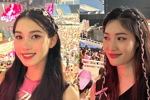 Hai hot girl bóng chuyền Việt Nam gây sốt vì quá xinh khi xem concert Blackpink, CĐV gợi ý nên đi thi hoa hậu