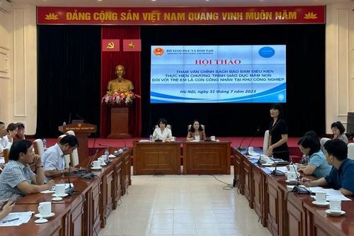 Bảo đảm điều kiện thực hiện chương trình giáo dục mầm non tại khu công nghiệp