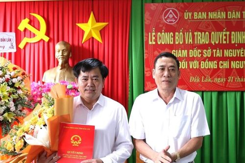 Bổ nhiệm Chánh Thanh tra tỉnh Đắk Lắk làm Giám đốc Sở Tài nguyên và Môi trường