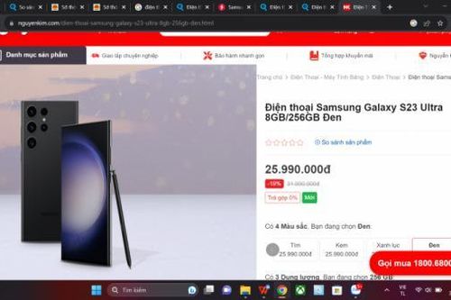 So sánh giá, giá tốt hôm nay 31/7/2023: Điện thoại Samsung Galaxy S23 Ultra 8GB/256GB ở đâu giá tốt?