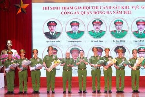 Gần 200 Cảnh sát khu vực quận Đống Đa so tài tại hội thi nghiệp vụ