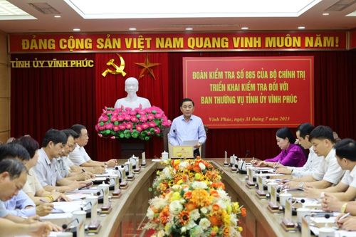Bộ Chính trị kiểm tra công tác cán bộ tại Vĩnh Phúc