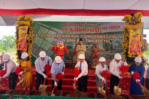 Bến Tre khởi công xây dựng hạ tầng Khu công nghiệp Phú Thuận