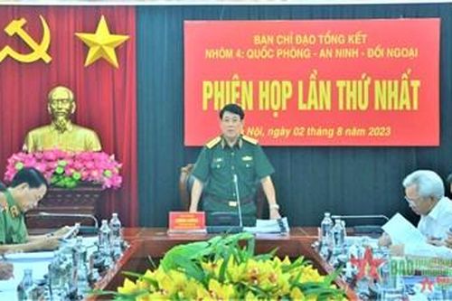 Đại tướng Lương Cường chủ trì Phiên họp thứ nhất Nhóm Biên tập Quốc phòng - An ninh - Đối ngoại tổng kết 40 năm đổi mới