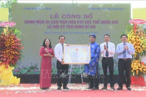 Lễ hội Kỳ yên đình Dĩ An là Di sản Văn hóa phi vật thể quốc gia