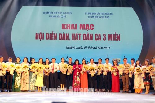Tuyên Quang tham gia Hội diễn Đàn, hát dân ca 3 miền năm 2023 tại Nghệ An