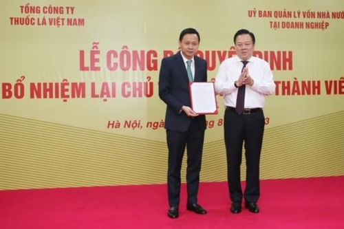 Bổ nhiệm lại Chủ tịch HĐTV Tổng công ty Thuốc lá Việt Nam