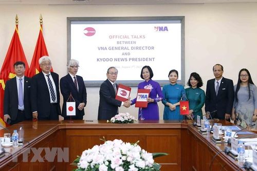TTXVN và Kyodo News ký thỏa thuận về hợp tác nghiệp vụ