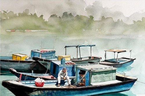 Khai trương Hawaii Art Space và triển lãm tranh màu nước của Hồng Quân
