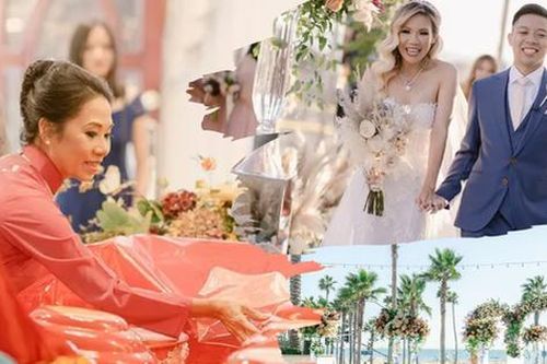 Đám cưới của cặp đôi Việt trên đất Mỹ, đội hình bê lễ đặc biệt