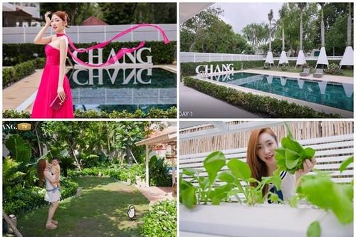 Sân vườn xanh mướt trong biệt thự triệu đô của Chi Bảo - Lý Thùy Chang
