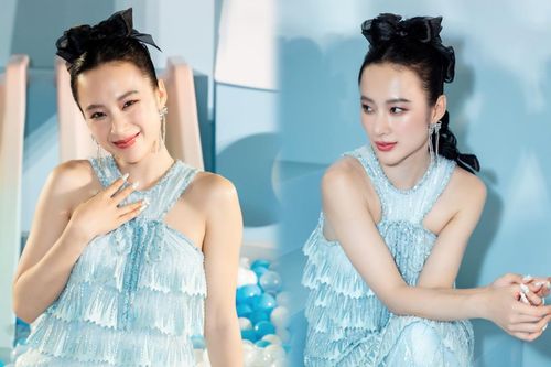 Angela Phương Trinh 'ngọt như kẹo bông' ở sự kiện, làn da căng bóng gây chú ý