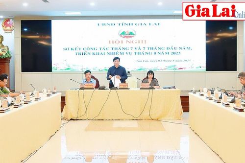 Ủy ban nhân dân tỉnh Gia Lai sơ kết nhiệm vụ công tác tháng 7-2023