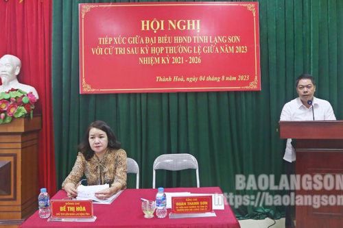 Tổ đại biểu số 6 HĐND tỉnh tiếp xúc cử tri tại xã Thành Hòa, huyện Văn Lãng