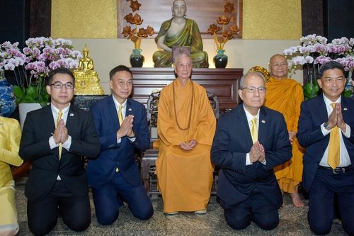 Hội Liên hữu Phật giáo Thế giới đảnh lễ Đức Pháp chủ, thăm và làm việc với GHPGVN