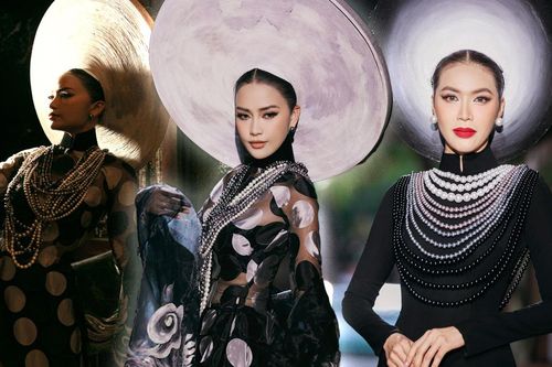 Ngọc Châu, Minh Tú trình diễn áo dài lấy cảm hứng từ thơ Hàn Mặc Tử