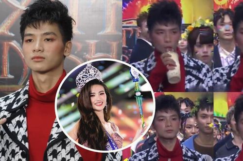 Kình ngư Kim Sơn vừa diễn thời trang, vừa uống trà sữa sau màn đối đáp 'gây bão' với Hoa hậu Ý Nhi