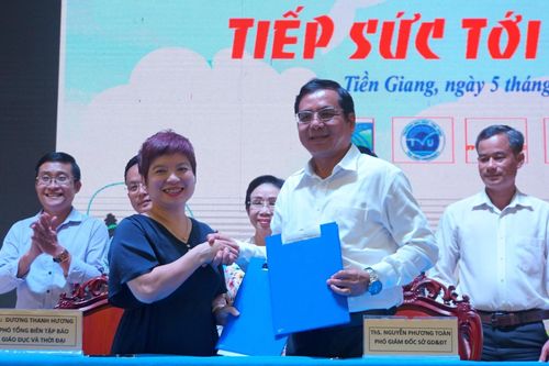 Sở GD&ĐT Tiền Giang ký thỏa thuận hợp tác với Báo Giáo dục và Thời đại